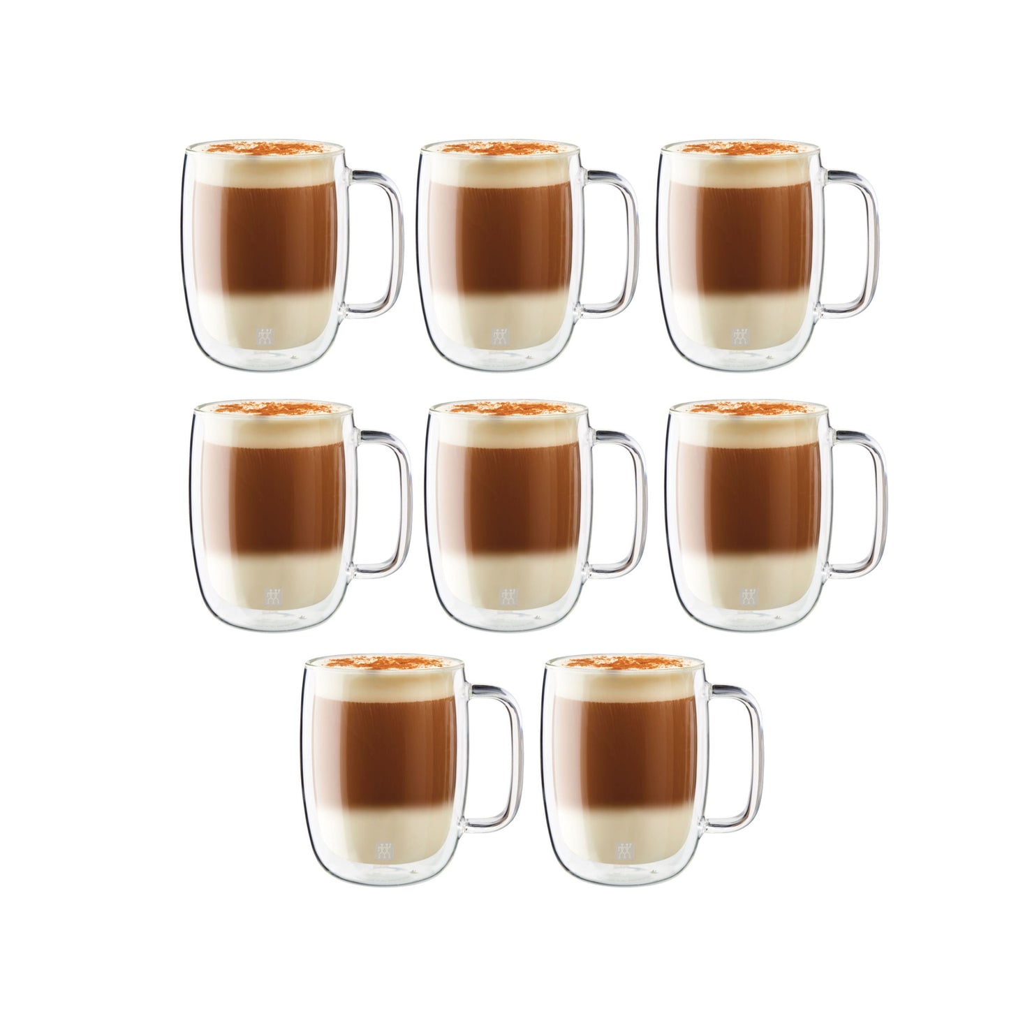 ZWILLING Sorrento Plus 8 Piece Latte Mug Set - Value Pack, Transparent
