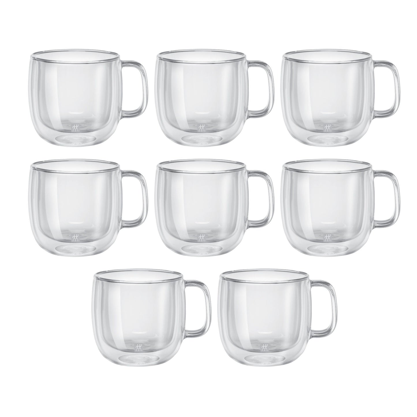 ZWILLING Sorrento Plus 8 Piece Cappuccino Mug Set - Value Pack, Transparent