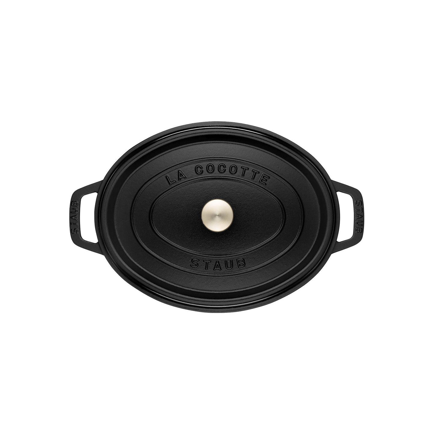 STAUB La Cocotte 12 L Cast Iron Oval Cocotte, Black