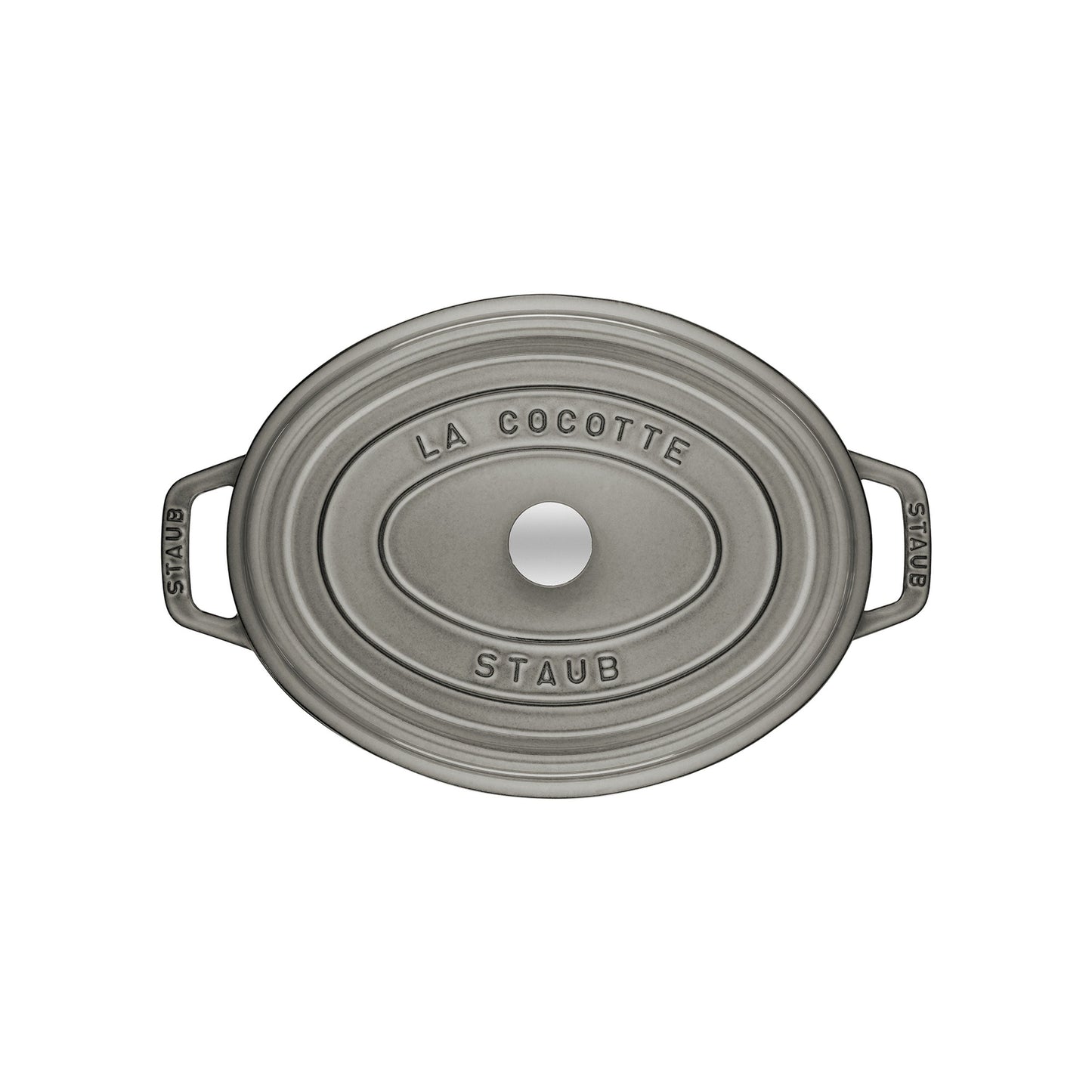 STAUB La Cocotte 8 L Cast Iron Oval Cocotte, Graphite-Grey