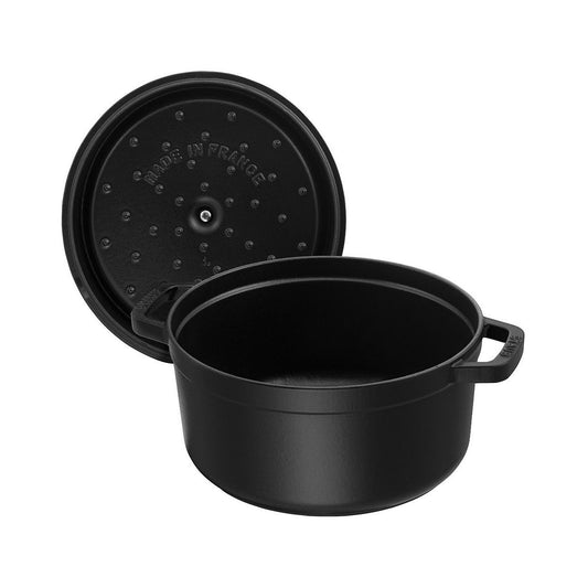 STAUB La Cocotte 5.25 L Cast Iron Round Cocotte, Black