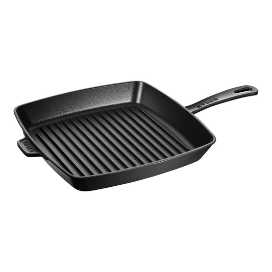 STAUB Grill Pans 30 Cm Cast Iron Square American Grill, Black