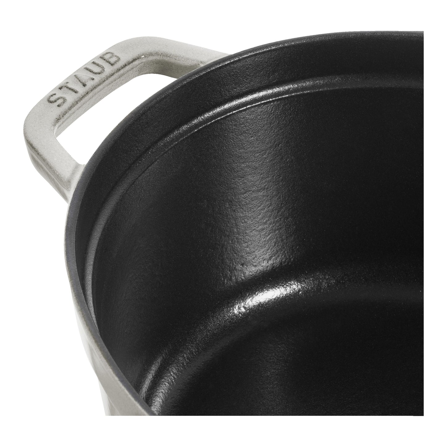 STAUB La Cocotte 6.75 L Cast Iron Oval Cocotte, White Truffle