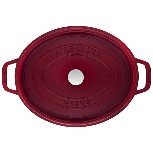 STAUB La Cocotte 5.5 L Cast Iron Oval Cocotte, Bordeaux