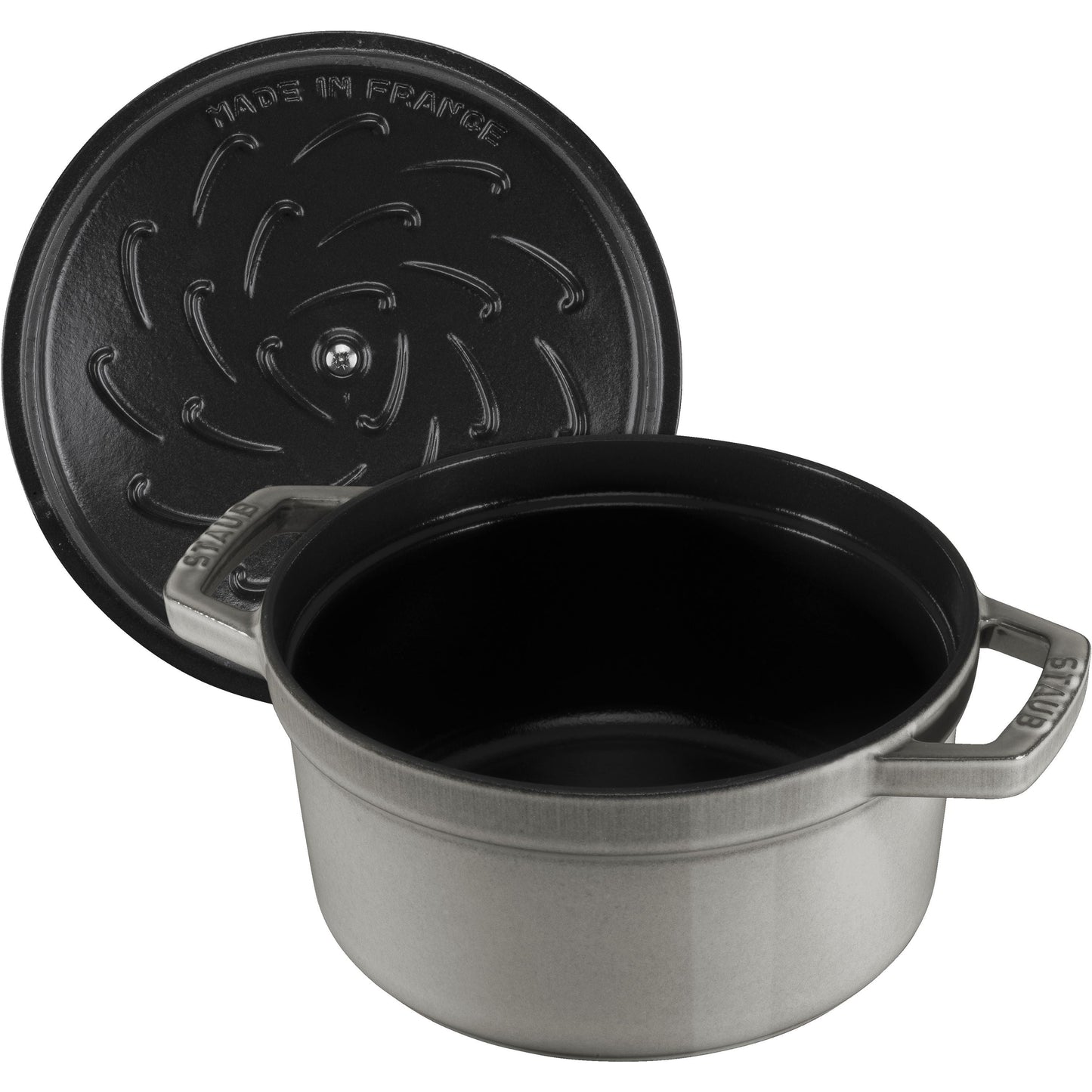STAUB La Cocotte 5.25 L Cast Iron Round Cocotte, Graphite-Grey