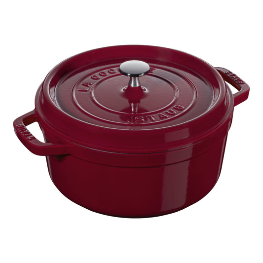 STAUB La Cocotte 6.75 L Cast Iron Round Cocotte, Bordeaux
