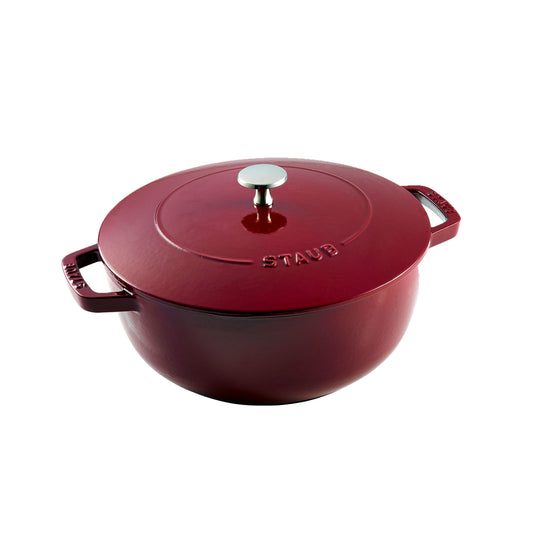 STAUB La Cocotte 3.6 L Cast Iron Round French Oven, Bordeaux