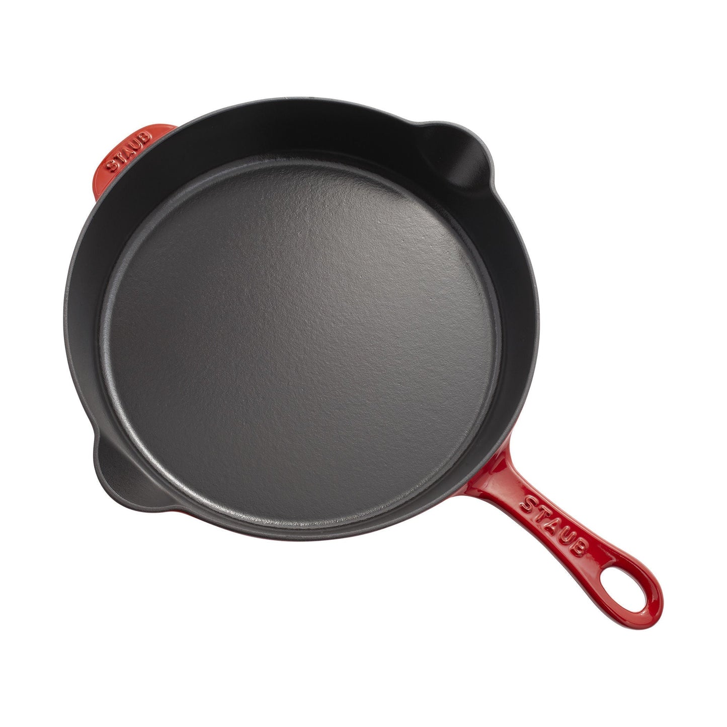 STAUB Pans 28 Cm / 11 Inch Cast Iron Traditional Deep Frypan, Cherry
