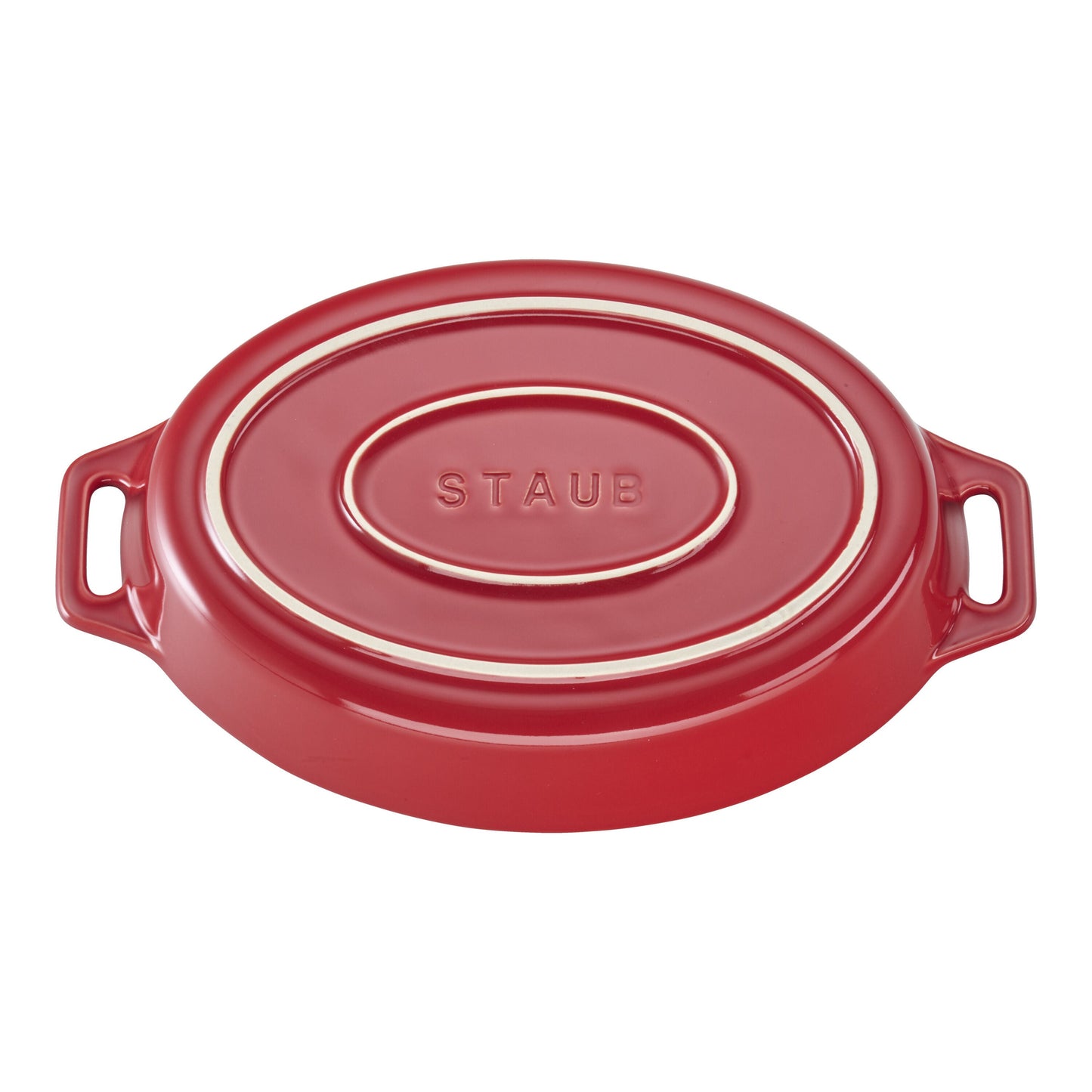 STAUB Ceramique 0.4 Ml Ceramic Oval Oven Dish, Cherry