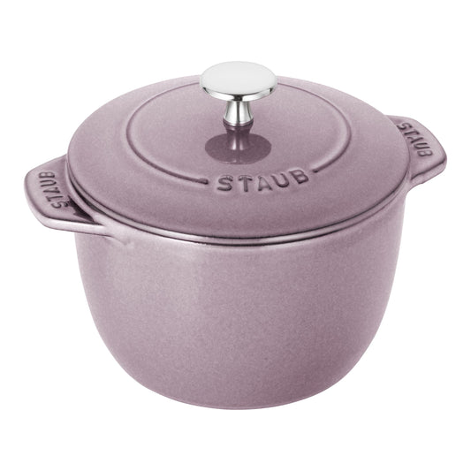 STAUB La Cocotte 1.75 L Cast Iron Round Rice Cocotte, Cherry Blossom