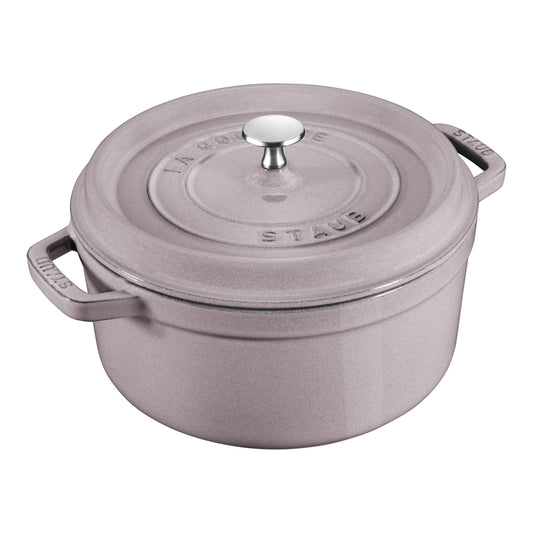 STAUB La Cocotte 3.7 L Cast Iron Round Cocotte, Cherry Blossom