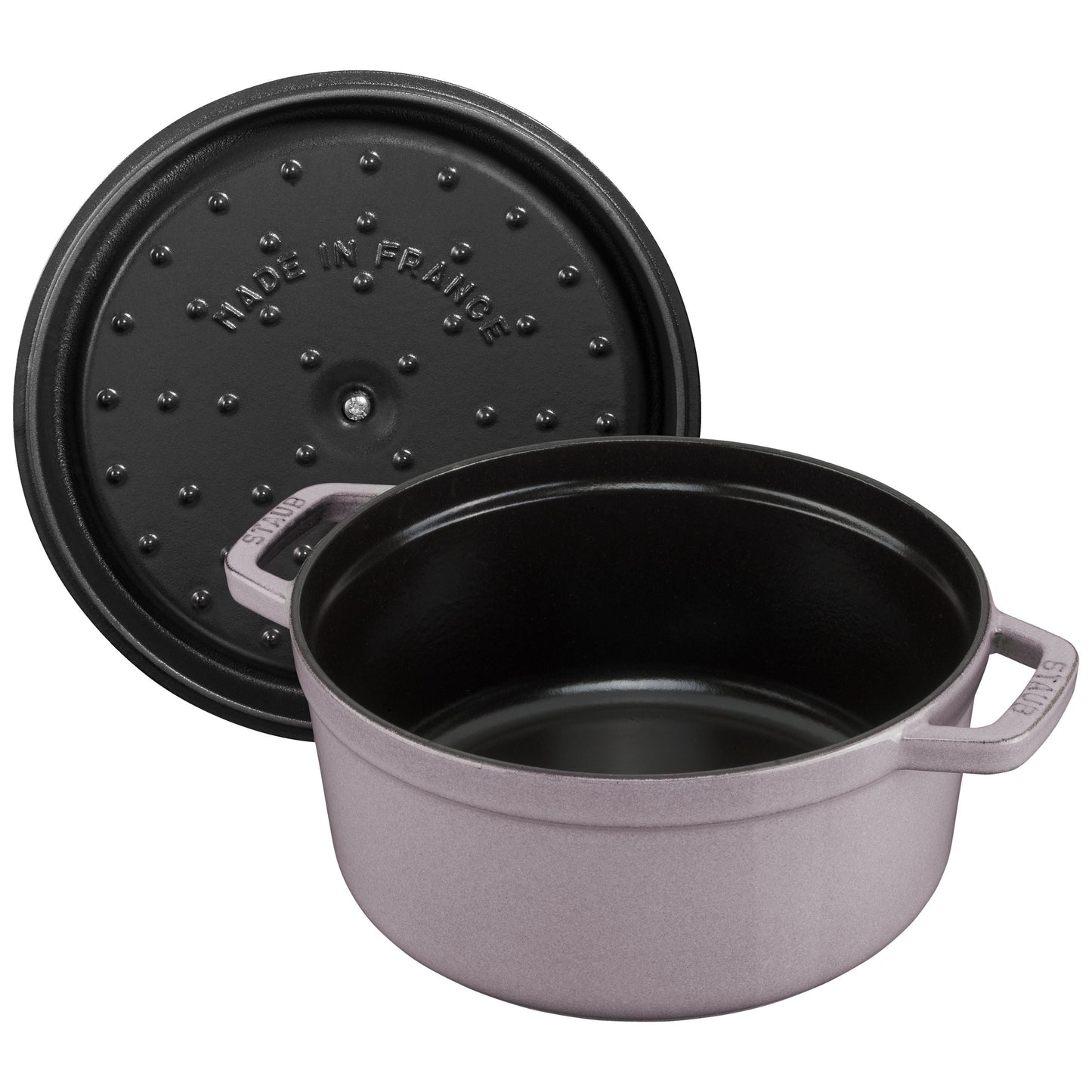 STAUB La Cocotte 3.7 L Cast Iron Round Cocotte, Cherry Blossom