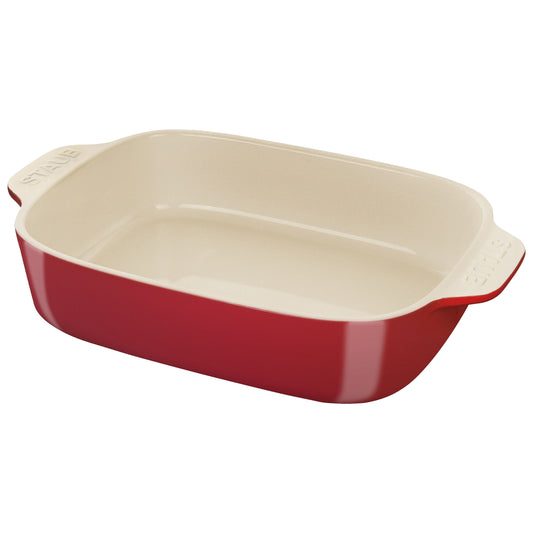 STAUB Ceramique Ceramic Rectangular Oven Dish, Cherry