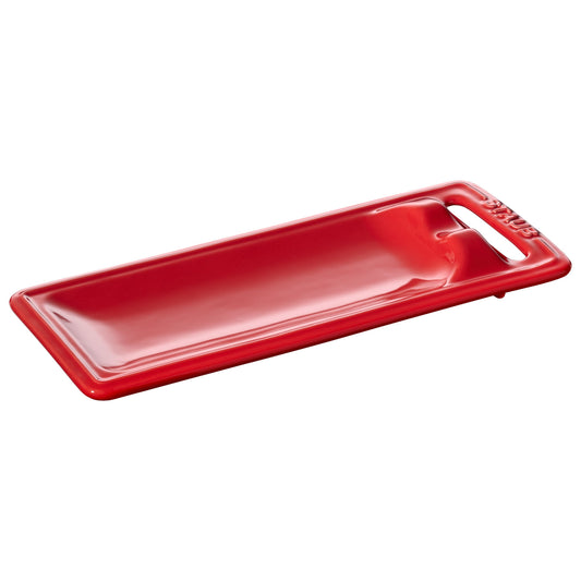 STAUB Ceramique 25 Cm X 10 Cm Ceramic Spoon Rest, Cherry