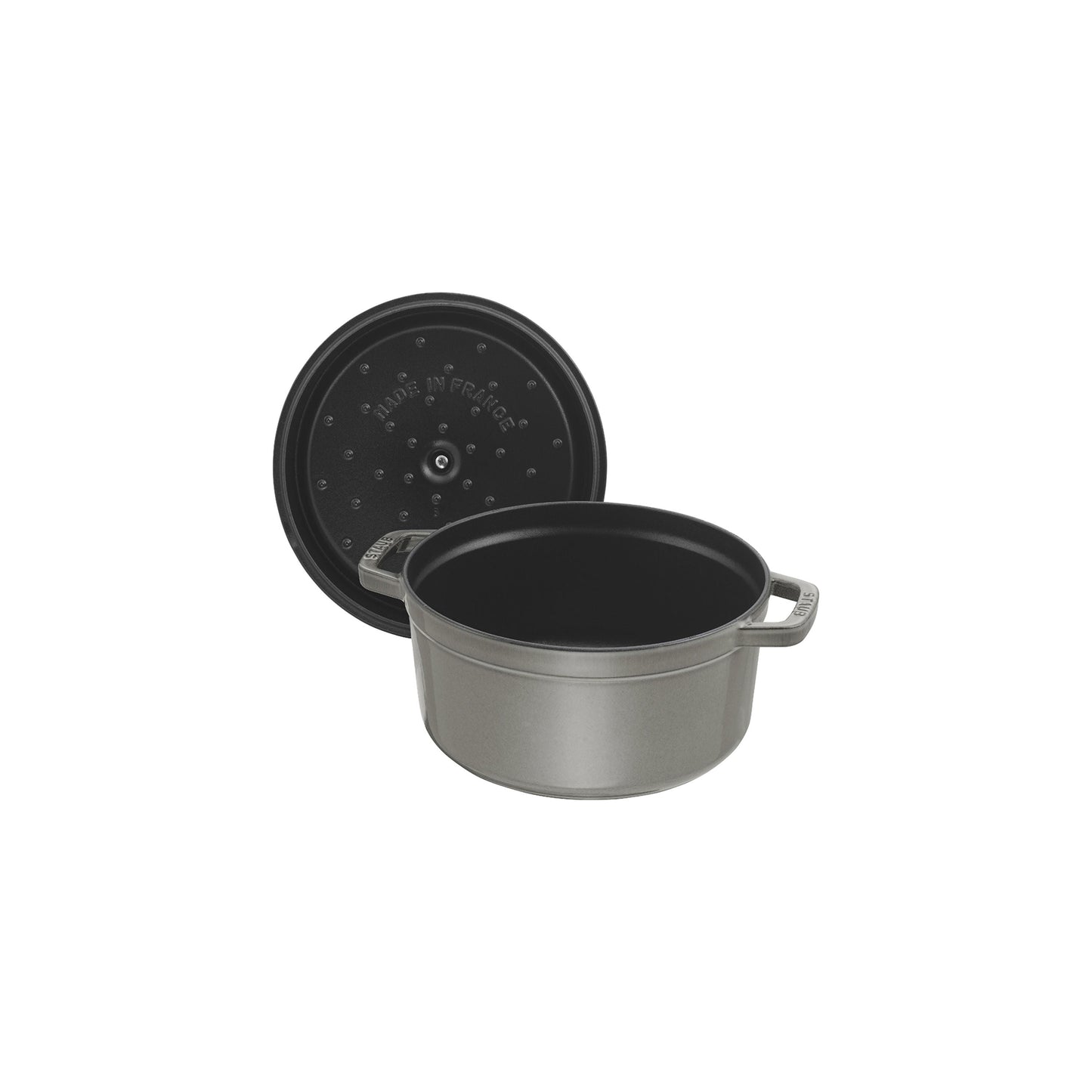 STAUB La Cocotte 3.7 L Cast Iron Round Cocotte, Graphite-Grey