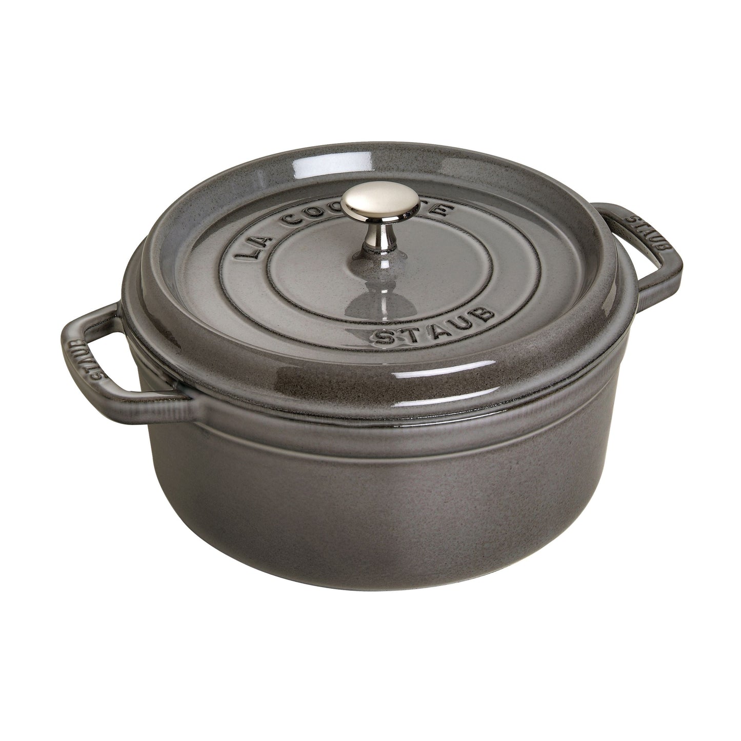 STAUB La Cocotte 5.25 L Cast Iron Round Cocotte, Graphite-Grey