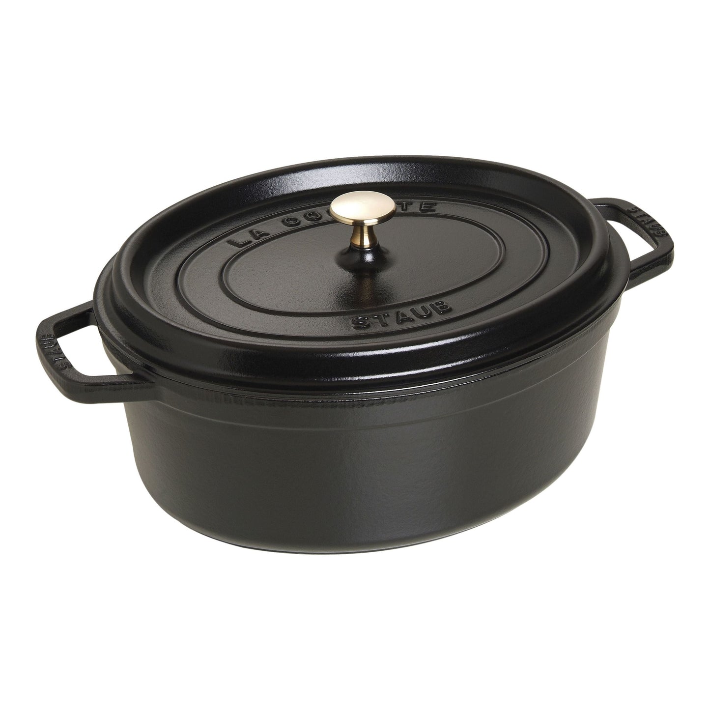 STAUB La Cocotte 5.5 L Cast Iron Oval Cocotte, Black