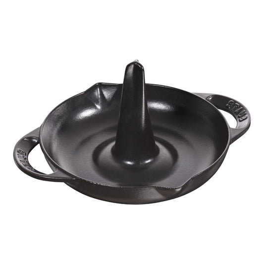STAUB Specialities 24 Cm Cast Iron Round Roaster, Black