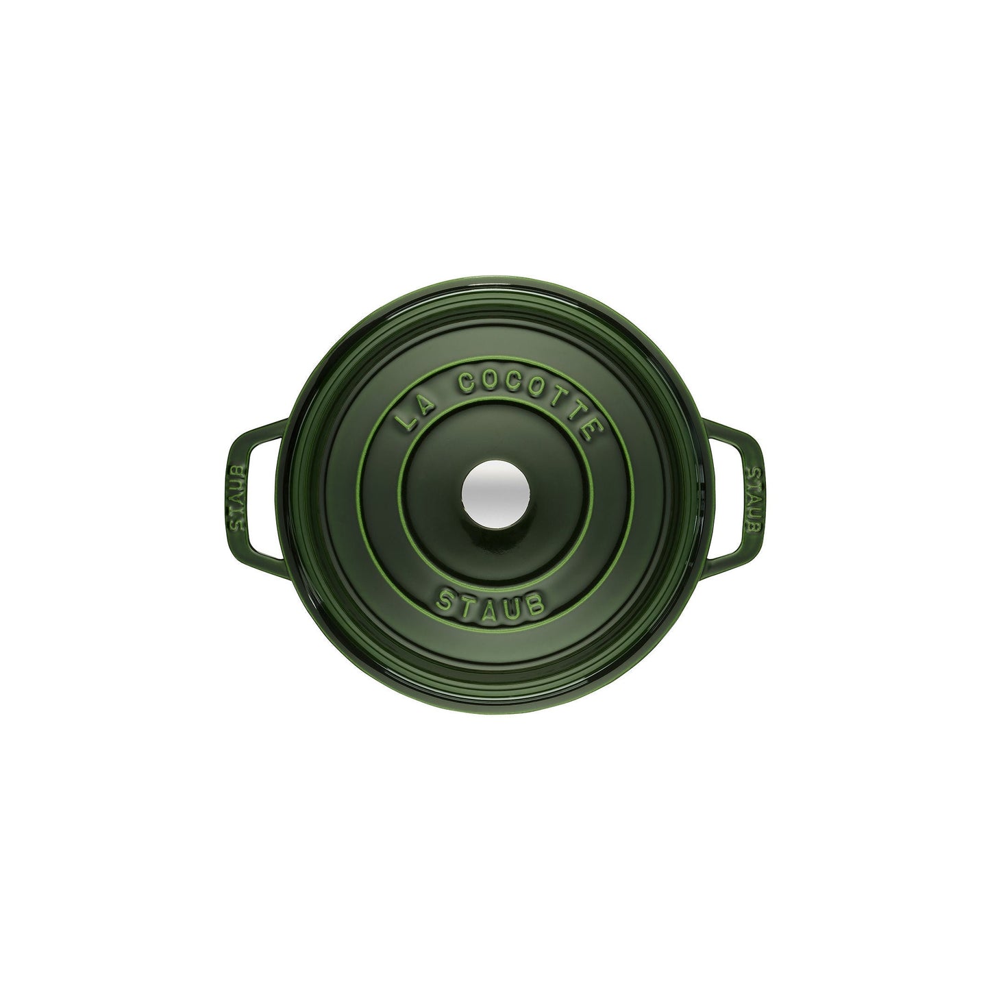 STAUB La Cocotte 5.25 L Cast Iron Round Cocotte, Basil-Green
