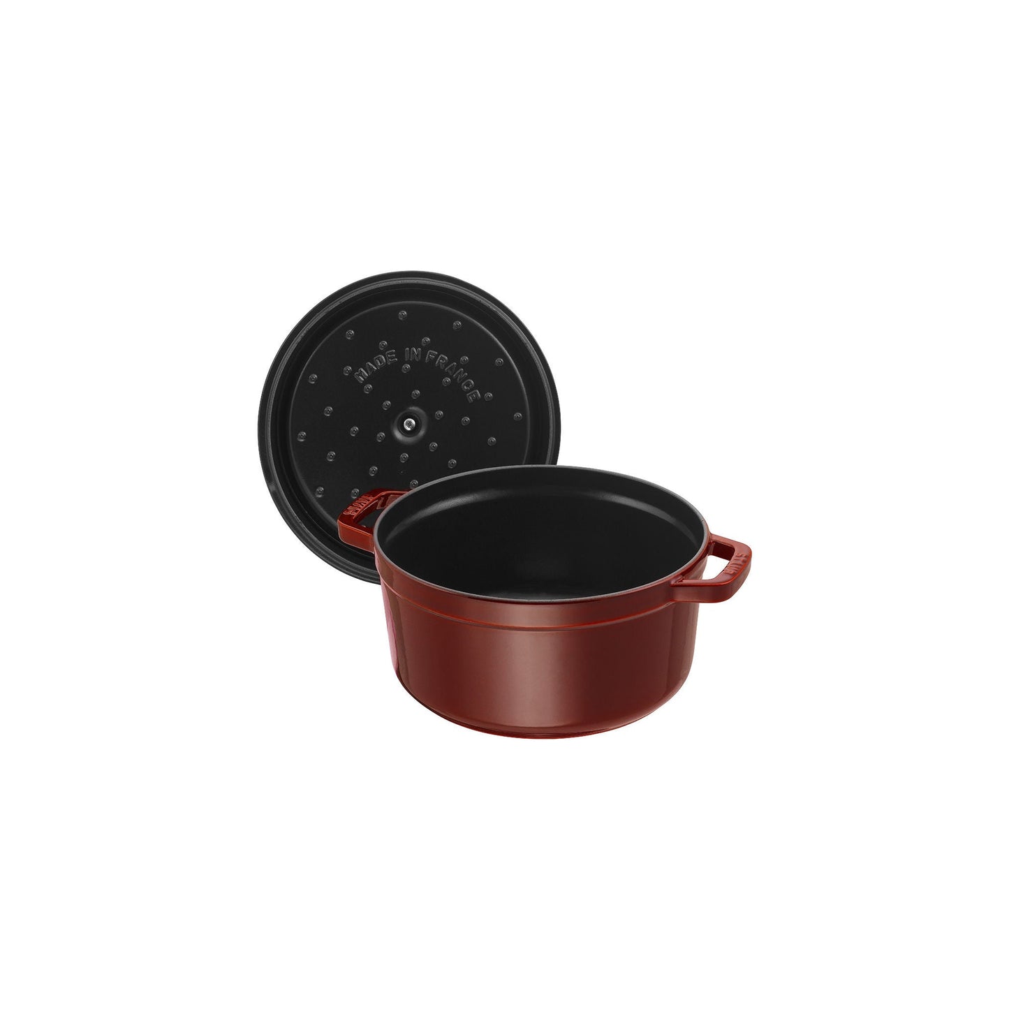STAUB La Cocotte 5.25 L Cast Iron Round Cocotte, Grenadine-Red