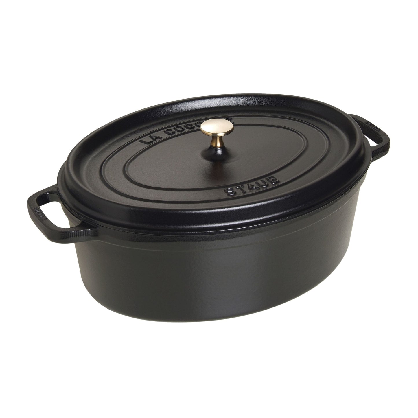 STAUB La Cocotte 8 L Cast Iron Oval Cocotte, Black