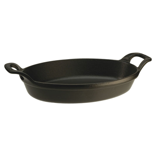 STAUB Specialities 2.2 L Cast Iron Oval Oven Dish, Black
