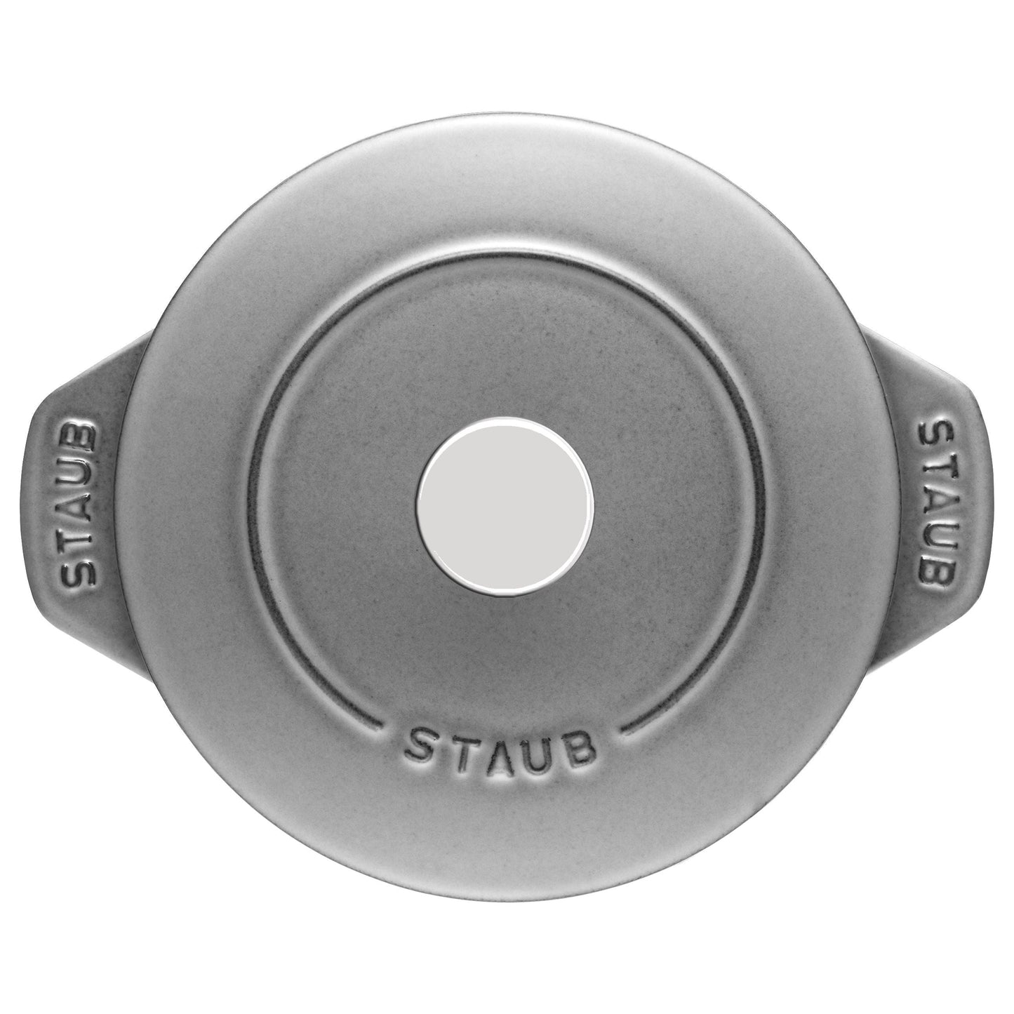 STAUB La Cocotte 1.75 L Cast Iron Round Rice Cocotte, Graphite-Grey