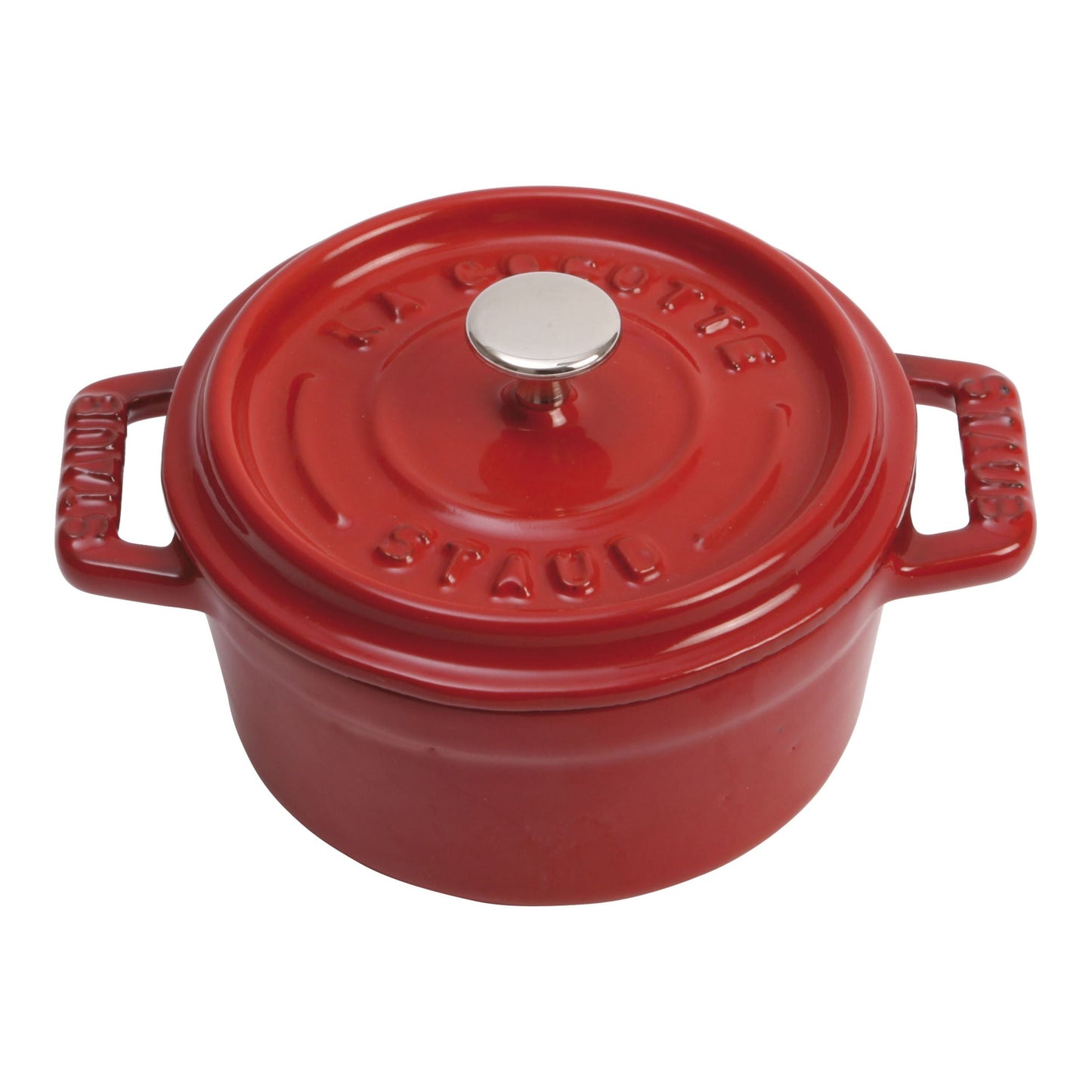 STAUB La Cocotte 250 ML Cast Iron Round Mini Cocotte, Cherry