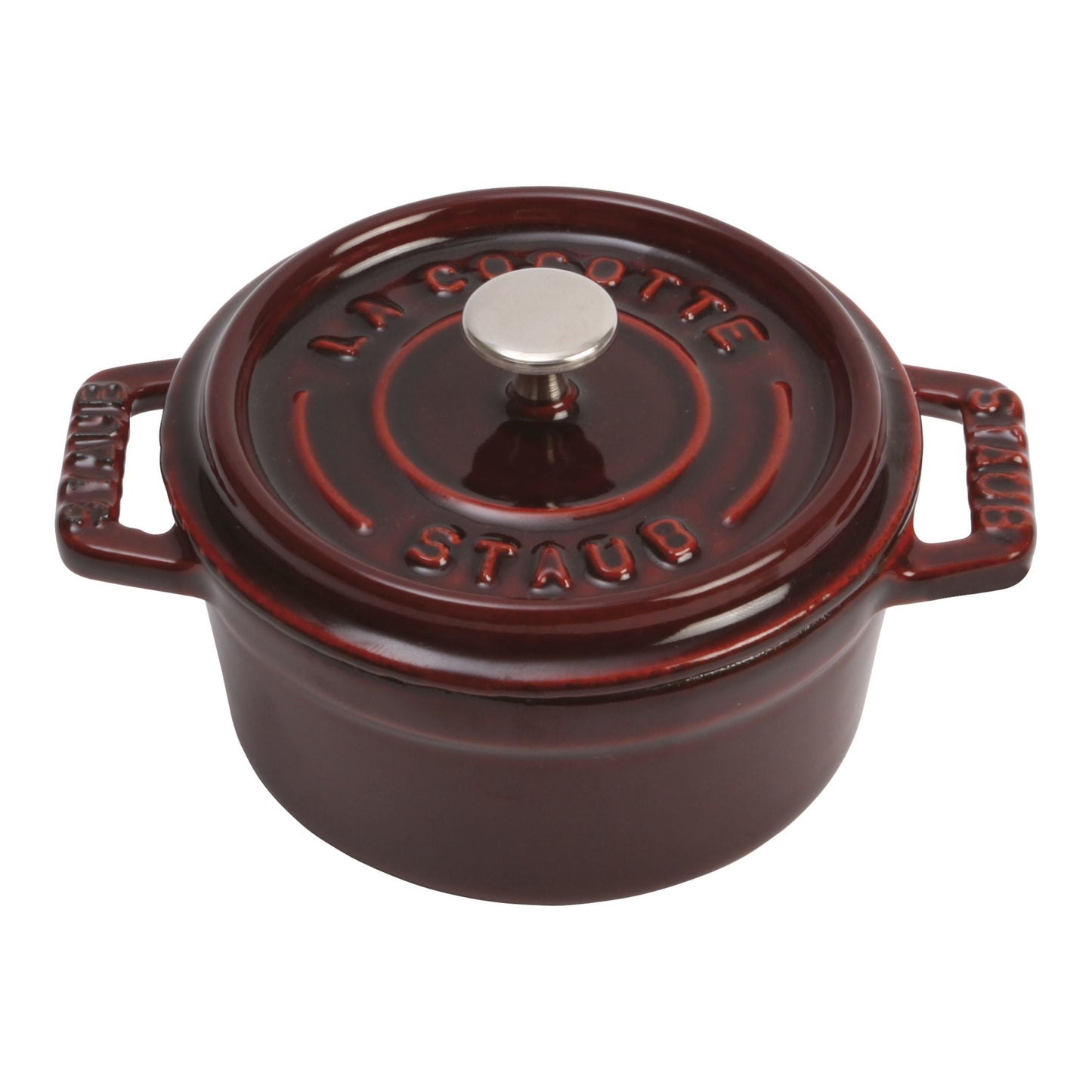 STAUB La Cocotte 250 ML Cast Iron Round Mini Cocotte, Grenadine-Red