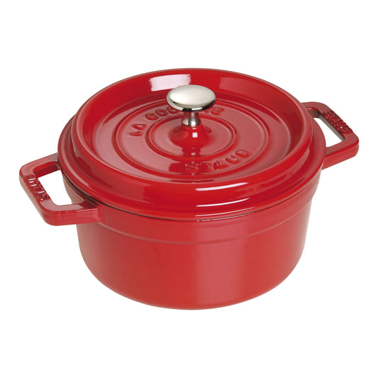 STAUB La Cocotte 2.5 L Cast Iron Round Cocotte, Cherry