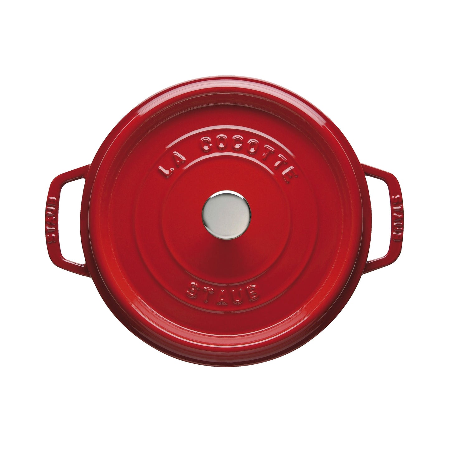 STAUB La Cocotte 3.7 L Cast Iron Round Cocotte, Cherry