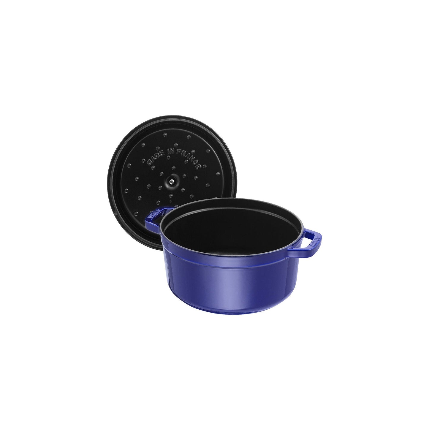 STAUB La Cocotte 3.7 L Cast Iron Round Cocotte, Dark-Blue