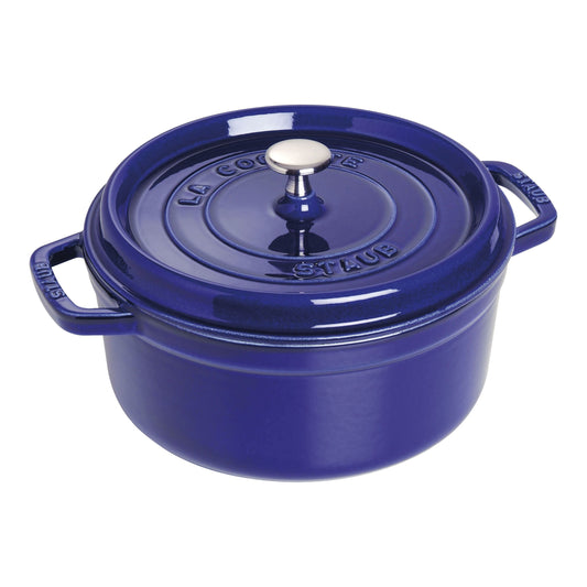 STAUB La Cocotte 2.5 L Cast Iron Round Cocotte, Dark-Blue