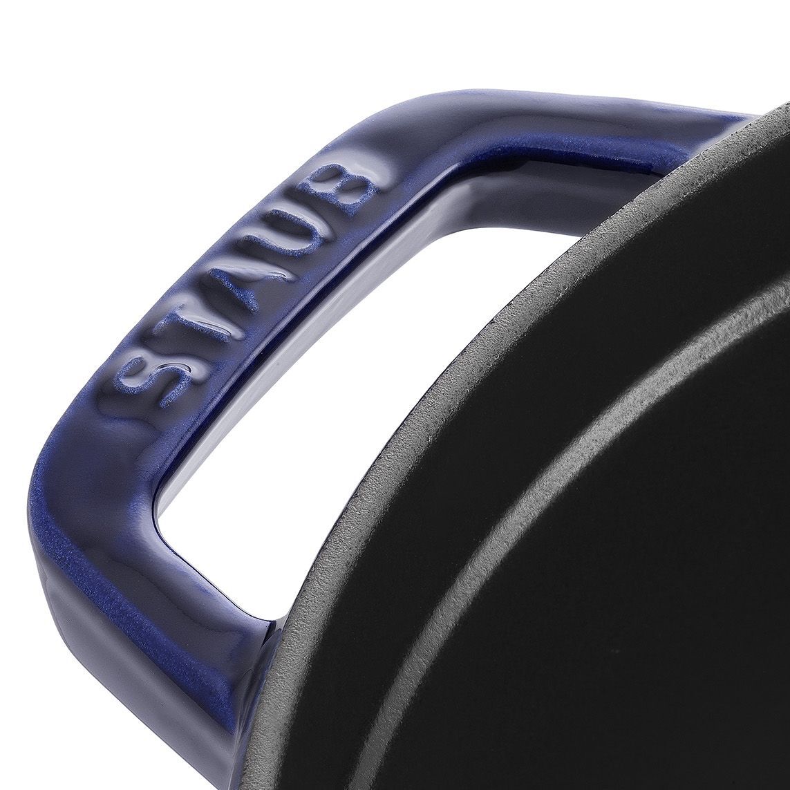 STAUB La Cocotte 3.7 L Cast Iron Round Cocotte, Dark-Blue
