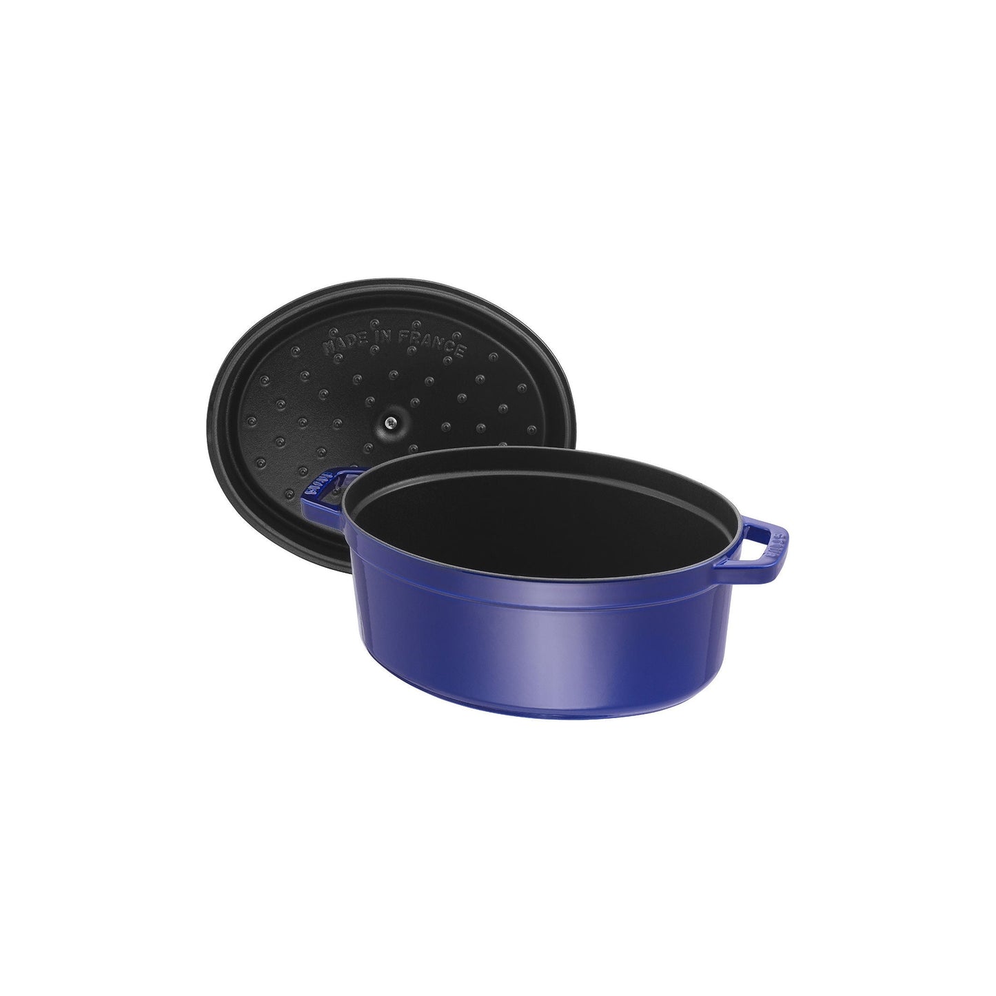 STAUB La Cocotte 5.5 L Cast Iron Oval Cocotte, Dark-Blue