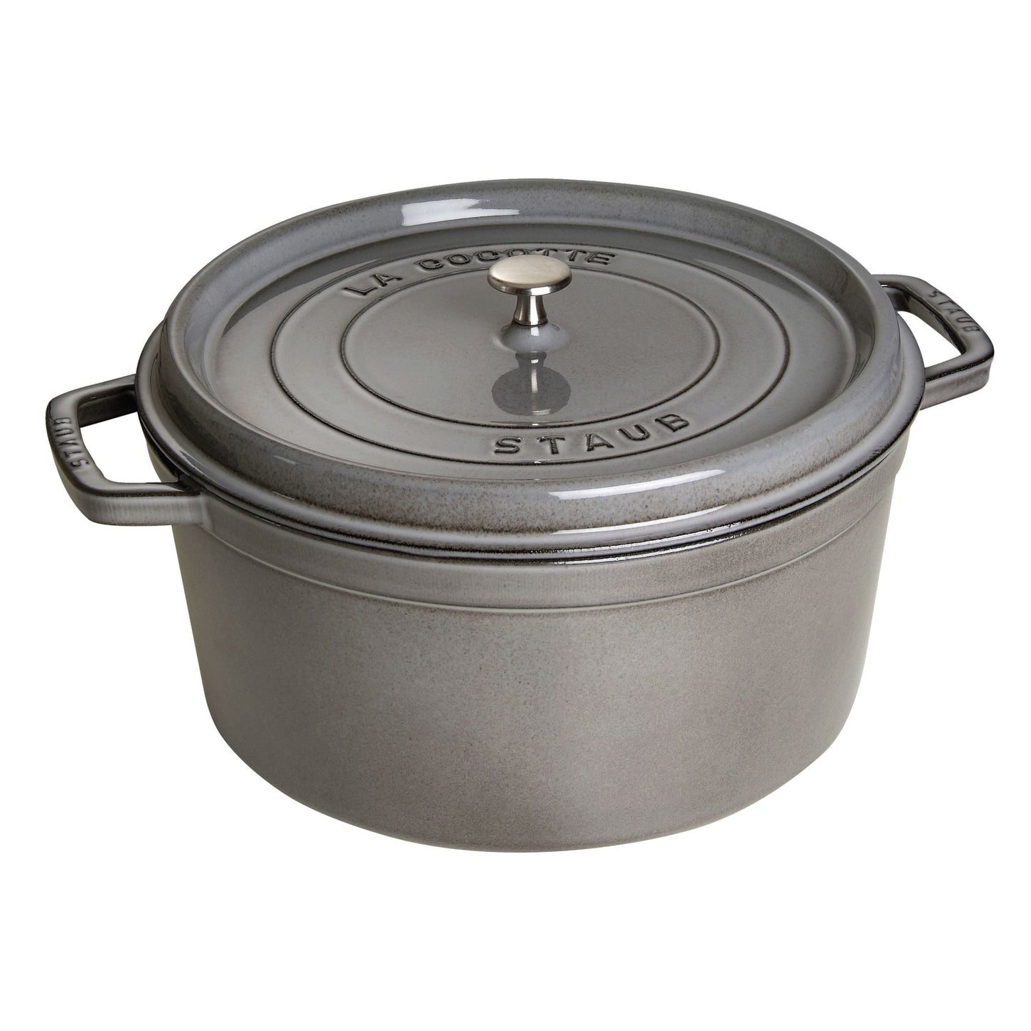 STAUB La Cocotte 12.5 L Cast Iron Round Cocotte, Graphite-Grey