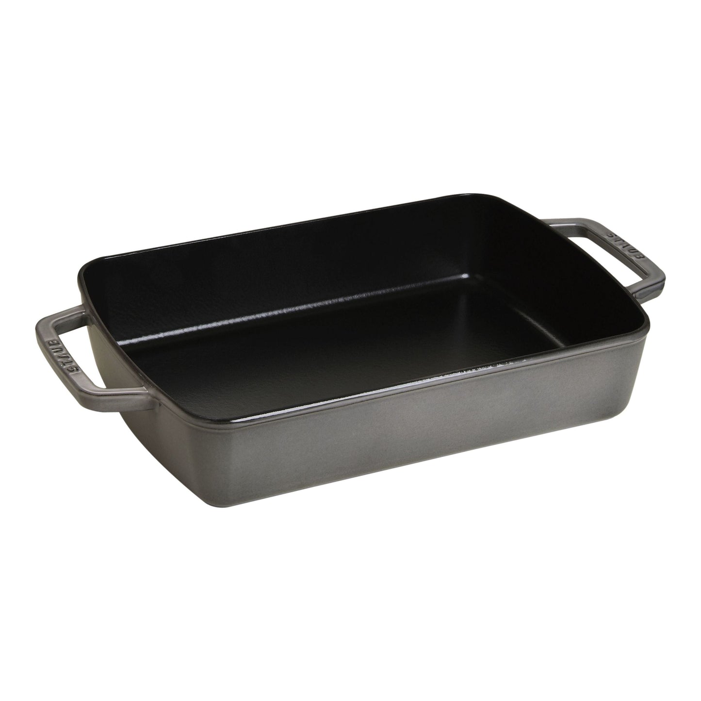 STAUB Specialities 3.25 L Cast Iron Rectangular Roasting and Baking Pan, Graphite-Grey