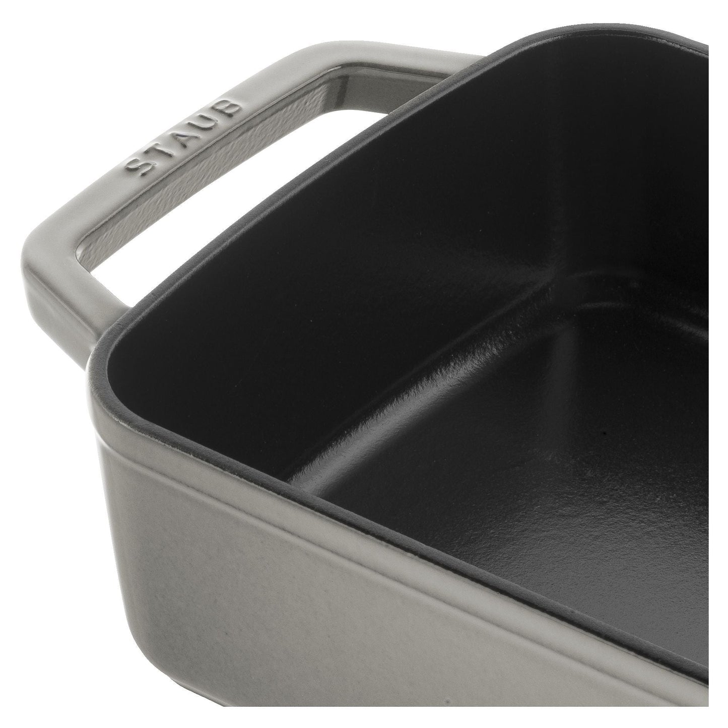 STAUB Specialities 3.25 L Cast Iron Rectangular Roasting and Baking Pan, Graphite-Grey