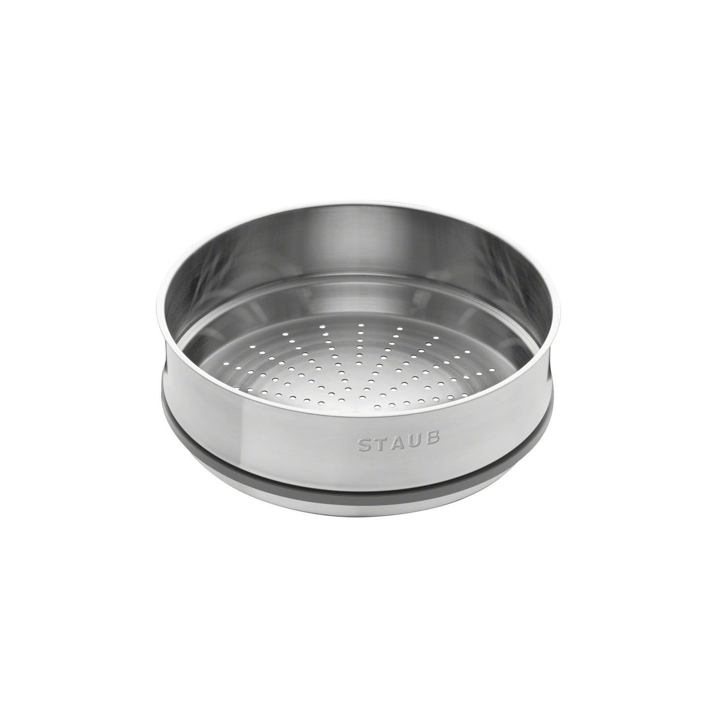 STAUB La Cocotte 5.25 L Cast Iron Round Cocotte With Steamer, Black