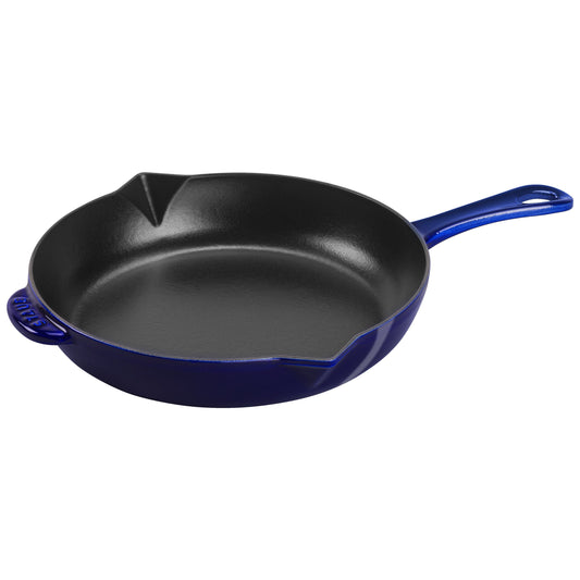 STAUB Pans 26 cm / 10 inch Cast Iron Frying Pan, Dark-Blue