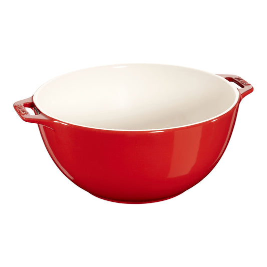 STAUB Ceramique 25 Cm Ceramic Round Bowl, Cherry
