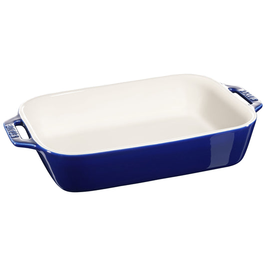 STAUB Ceramique 2,4 L Ceramic Rectangular Oven Dish, Dark-Blue