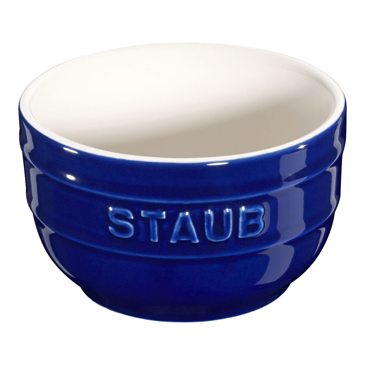 STAUB Ceramique 9 Cm / 2 Piece Ceramic Round Ramekin Set, Dark-Blue