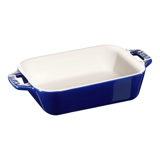 STAUB Ceramique 400 Ml Ceramic Rectangular Oven Dish, Dark-Blue