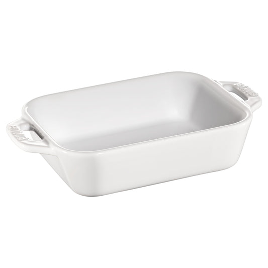STAUB Ceramique 400 Ml Ceramic Rectangular Oven Dish, White