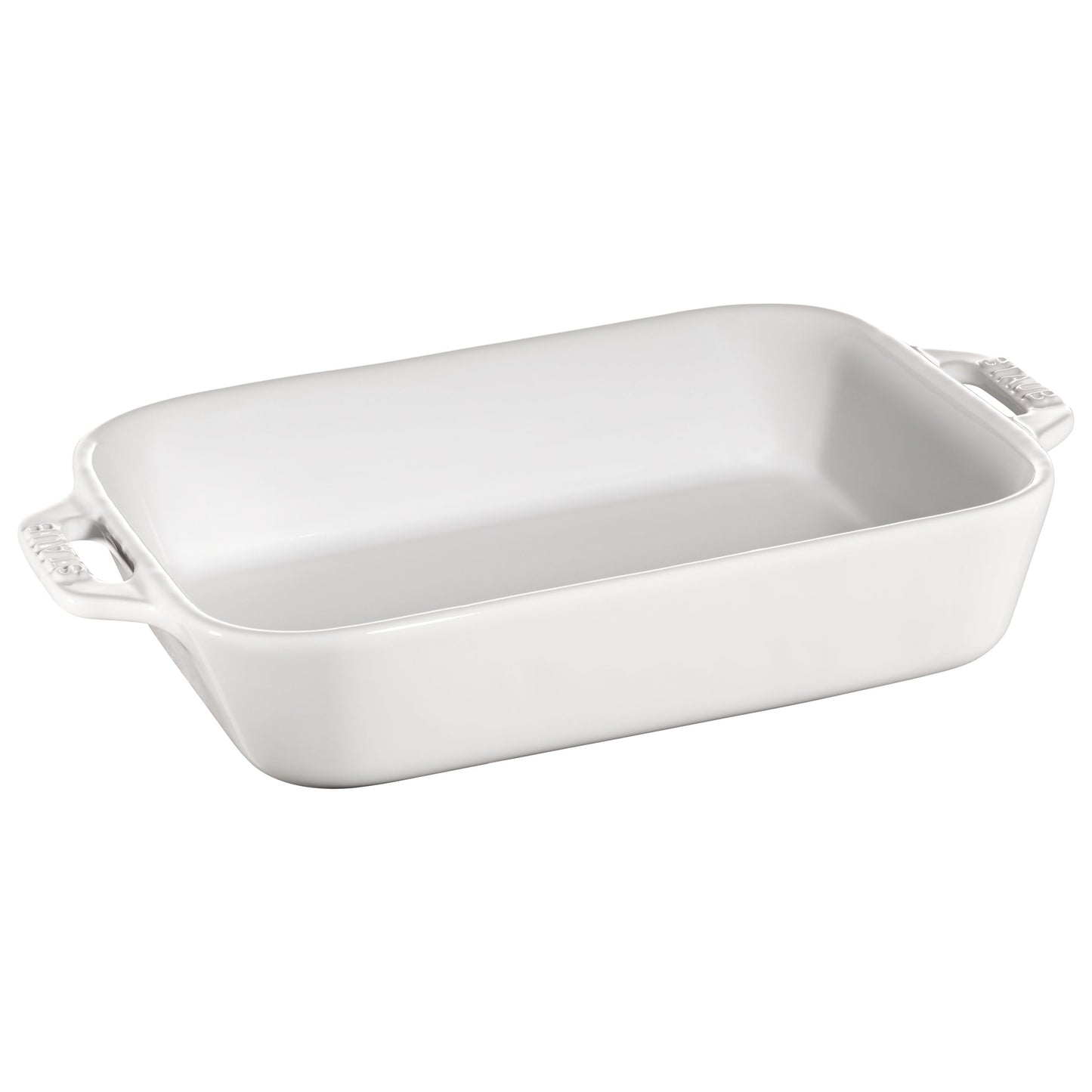 STAUB Ceramique Rectangular Baking Dish Set White 2 Piece
