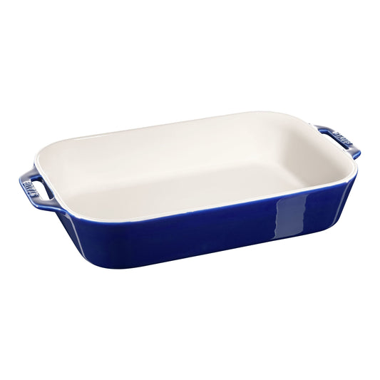 STAUB Ceramique 4.4 L Ceramic Rectangular Oven Dish, Dark-Blue