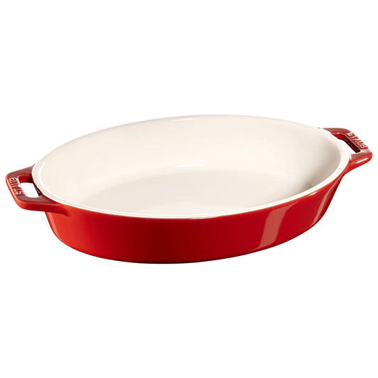 STAUB Ceramique 1 L Ceramic Oval Oven Dish, Cherry