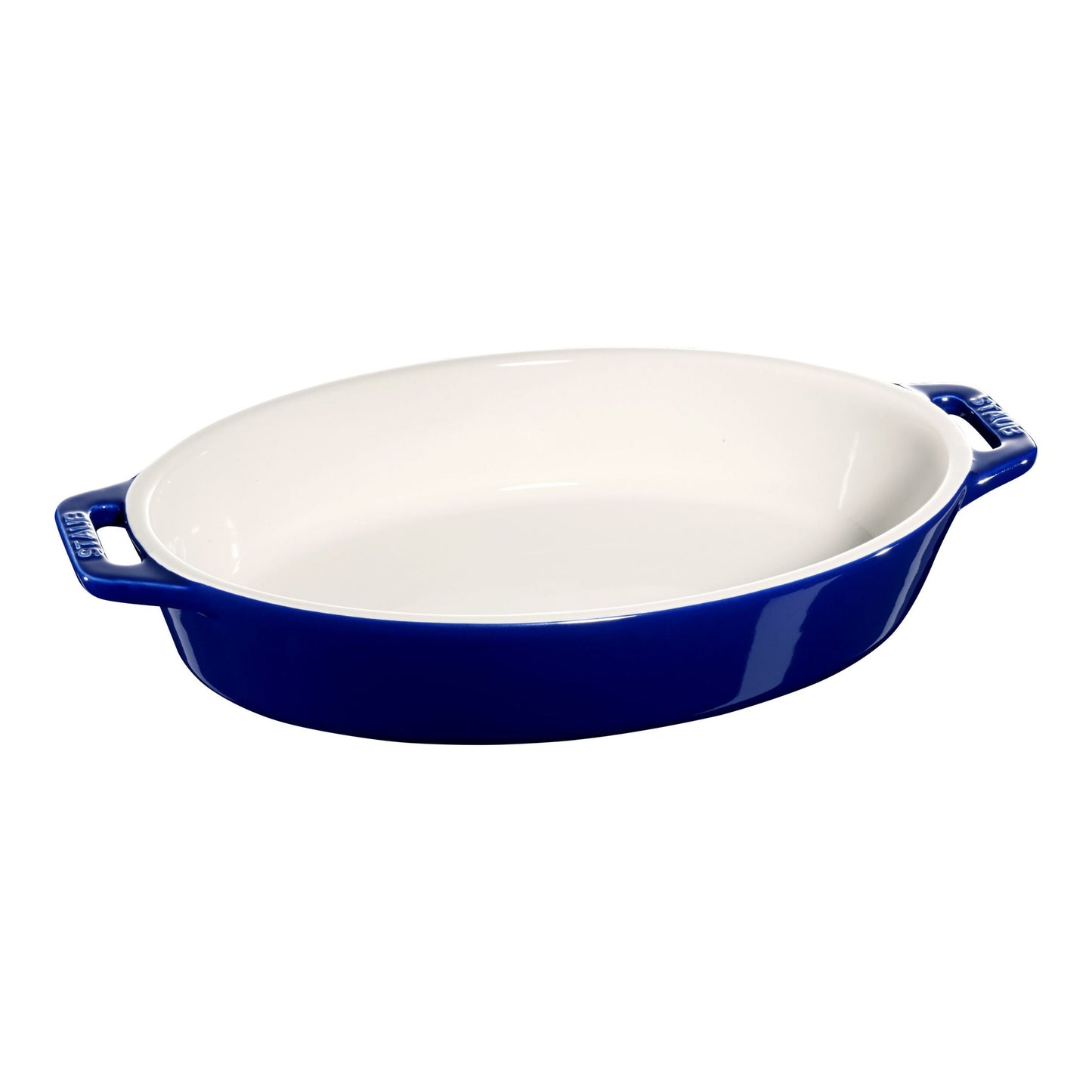STAUB Ceramique 1 L Ceramic Oval Baking Dish, Dark-Blue