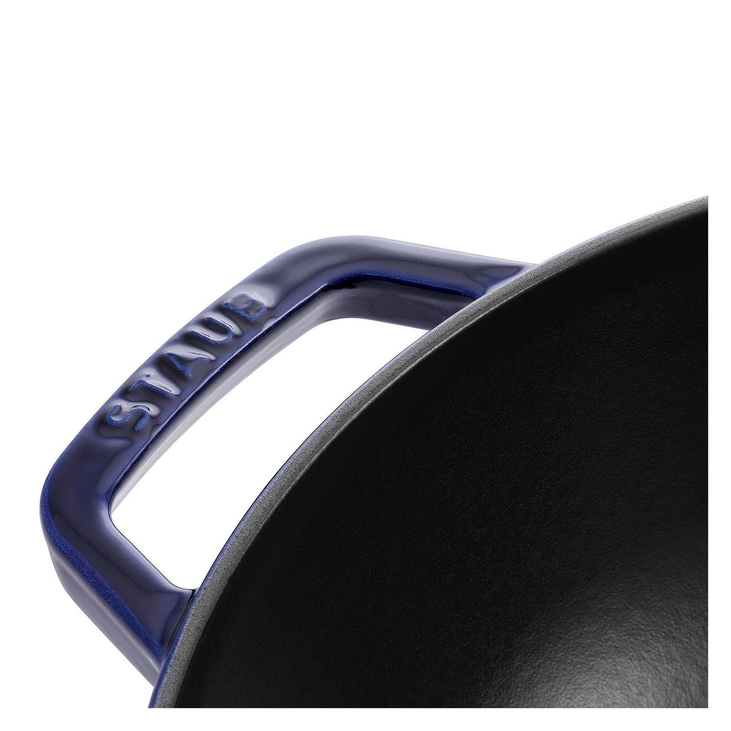 STAUB Specialities 30 cm / 12 inch Cast Iron Perfect Pan / Wok, Dark-Blue